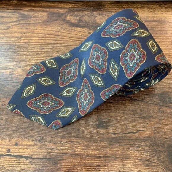 Oscar de la Renta vintage men's 100% silk necktie - Picture 3 of 8